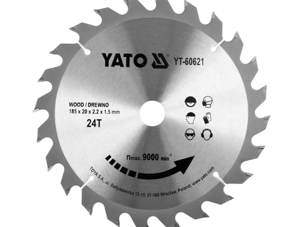 TARCZA WIDIOWA DO DREWNA 185X24TX20MMDLA YT-82151;79257