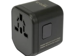 UNIWERSALNY ADAPTER PODRÓŻNY DO PONAD 150 KRAJÓW Z SZYBKĄ ŁADOWARKĄ USB Q.C. 3.0, 20W