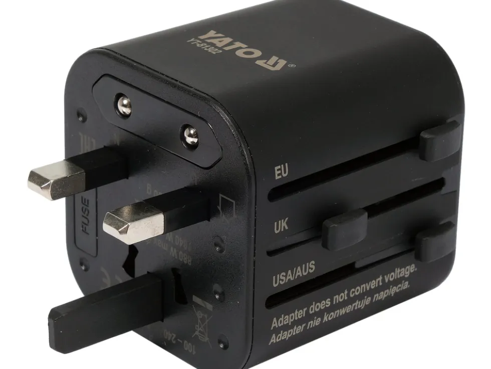UNIWERSALNY ADAPTER PODRÓŻNY DO PONAD 150 KRAJÓW
