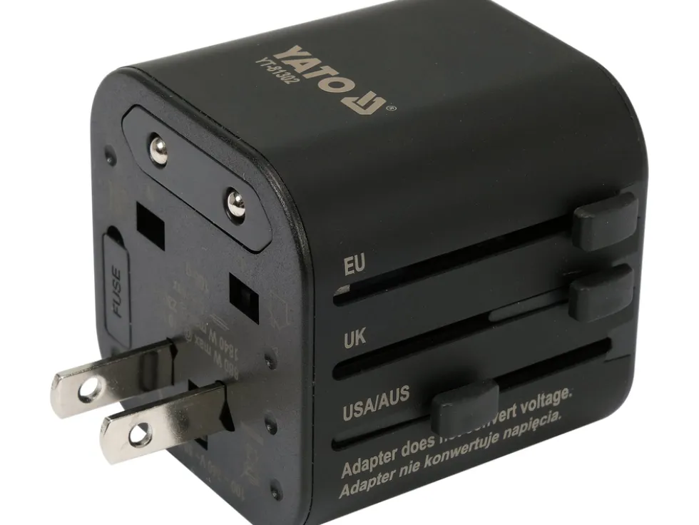 UNIWERSALNY ADAPTER PODRÓŻNY DO PONAD 150 KRAJÓW