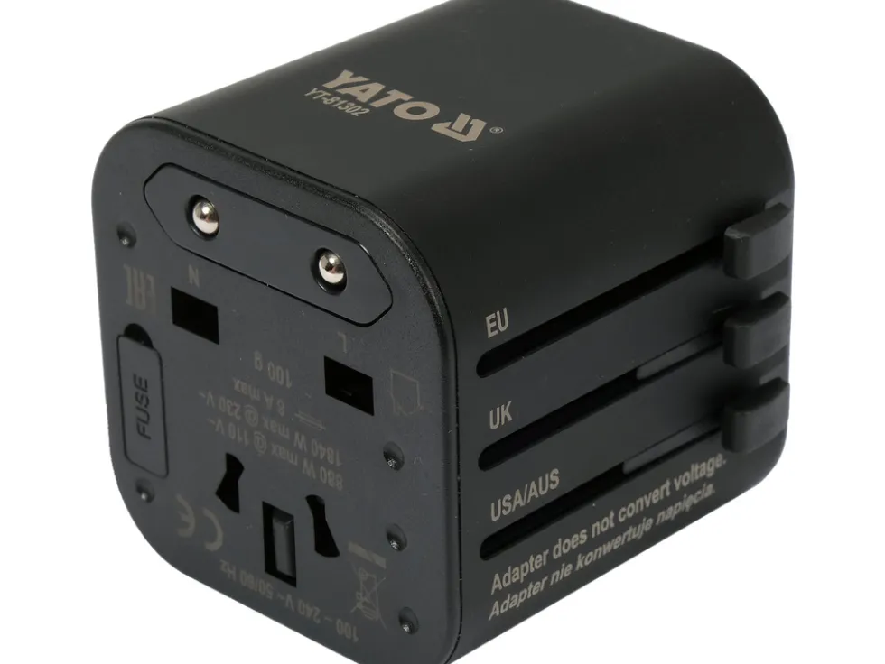 UNIWERSALNY ADAPTER PODRÓŻNY DO PONAD 150 KRAJÓW
