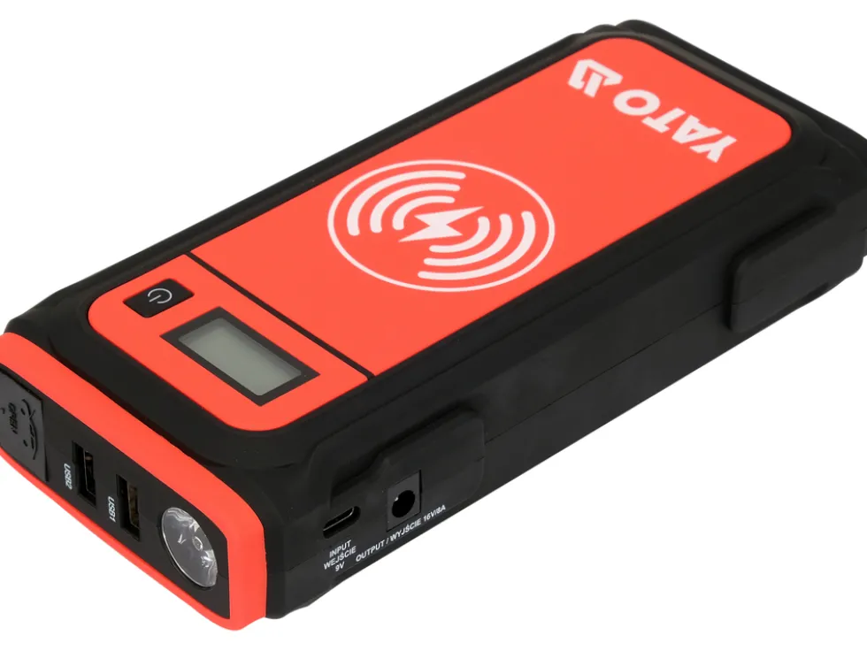 URZĄDZENIE ROZRUCHOWE/POWER BANK 16000MAH Z WYŚWIETLACZEM LCD I ŁADOWANIEM INDUKCYJNYM
