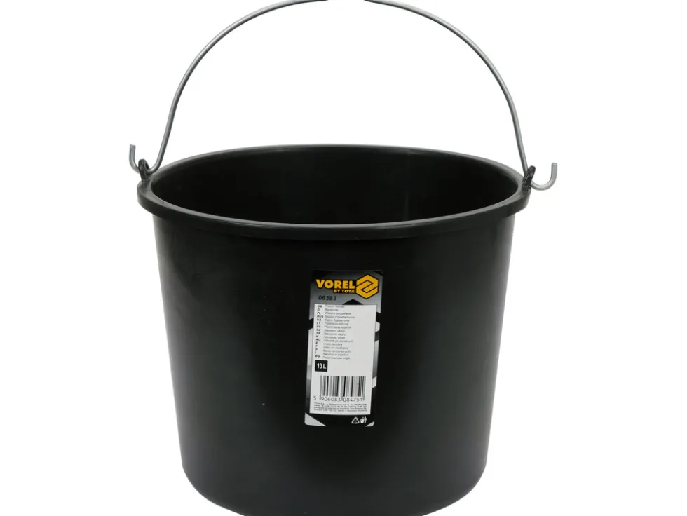 WIADRO BUDOWLANE, CZARNE 13L