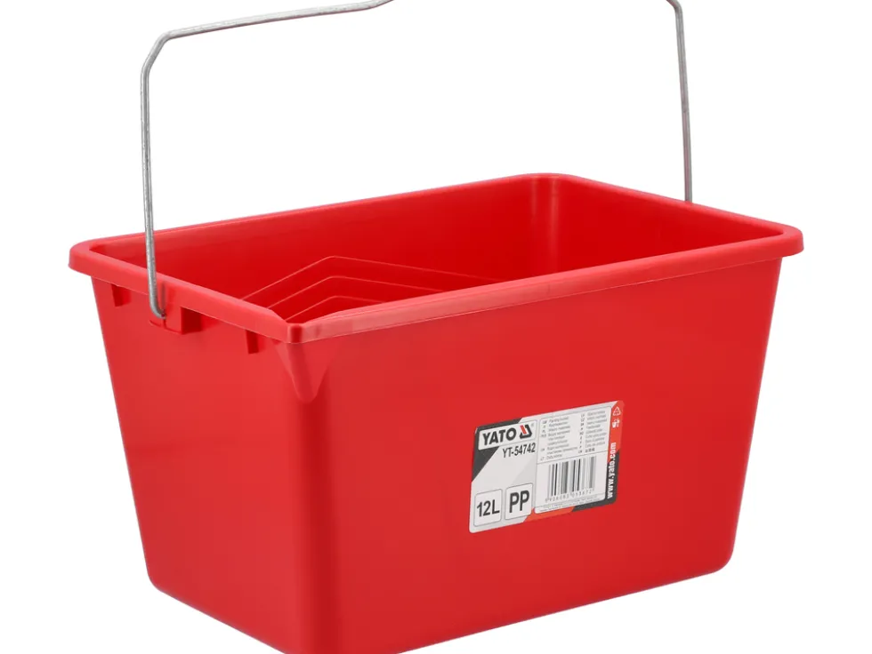 WIADRO MALARSKIE, PLASTIKOWE Z PODZIAŁKĄ 12L.