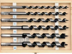 ŚWIDRY DO DREWNA L-230 MM, FI 10-20 MM, ZESTAW 6 SZT.
