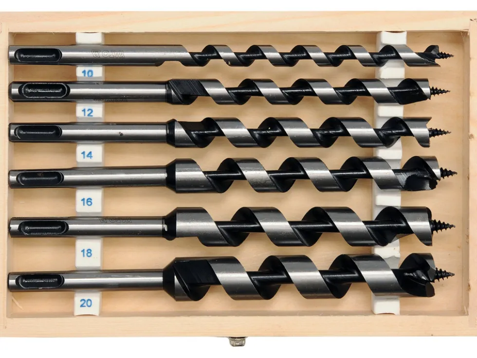 ŚWIDRY DO DREWNA SDS+, L-230 MM, FI 10-20 MM, ZESTAW 6 SZT.
