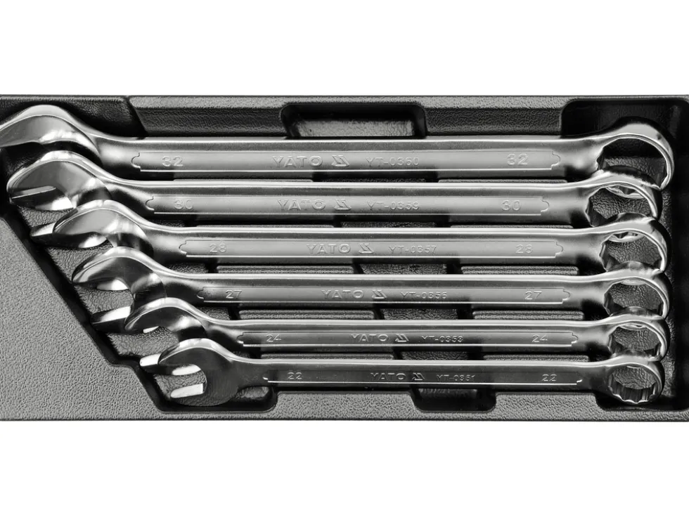 WKŁAD DO SZUFLADY KLUCZE PŁASKO-OCZKOWE 22- 32MM 6CZ.