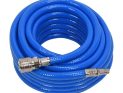 WĄŻ PNEUMATYCZNY ZBROJONY PVC 8MM X 10M Z SZYBKOZŁĄCZAMI