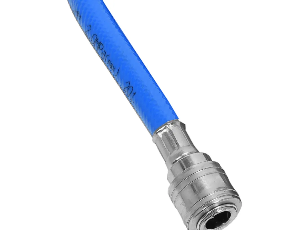 WĄŻ PNEUMATYCZNY ZBROJONY PVC 10MM X 20M Z SZYBKOZŁĄCZAMI