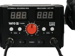 2 W 1 STACJA LUTOWNICZA MOC 75W TYP GROTU 900M HOT AIR MOC 750W PODWÓJNY WYŚWIETLACZ LED