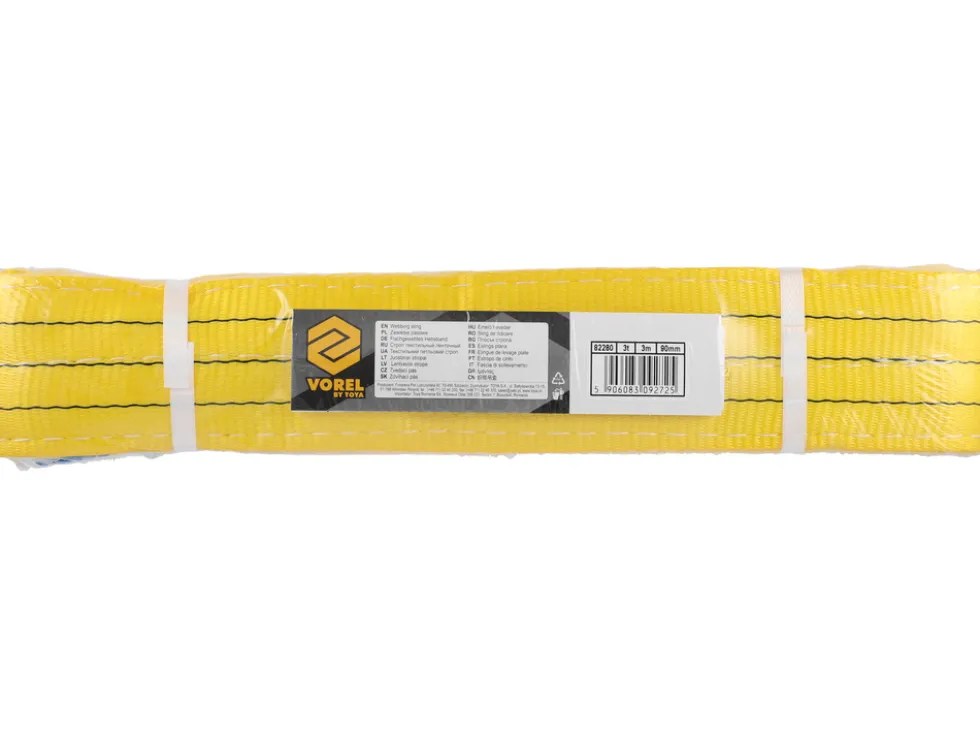 ZAWIESIE PASOWE, TEKSTYLNE 3T, 3M, 90MM DWUWARSTWOWE, PĘTLOWE