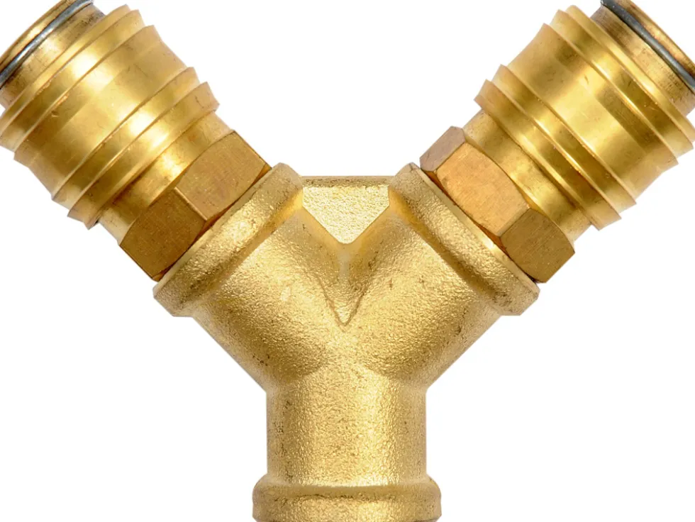 ZŁĄCZE ROZGAŁĘŹNIK MOSIĘŻNY 1/4", GWINT WEWNĘTRZNY 3/8"