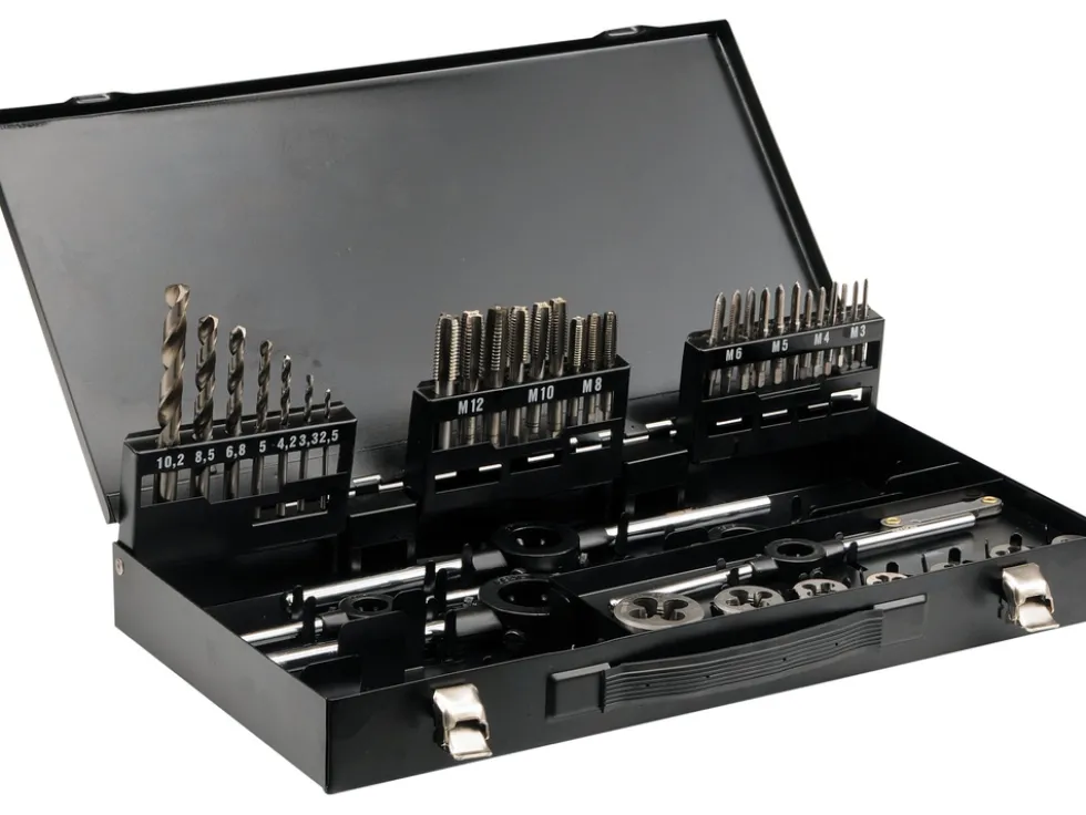 ZESTAW GWINTOWNIKÓW I NARZYNEK M3-M12, 44 CZ