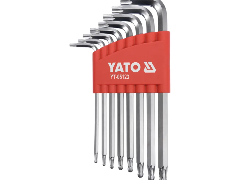 ZESTAW KLUCZY TORX Z KULKĄ DŁUGIE 8CZ. T9-T40