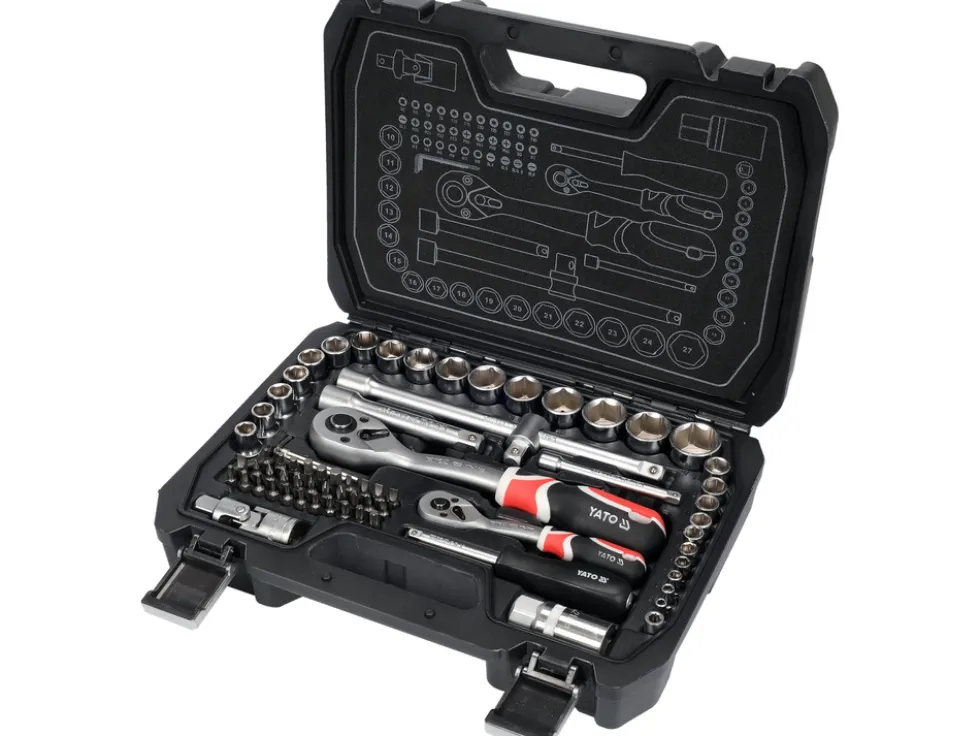 ZESTAW NARZĘDZIOWY 1/2", 1/4", 72 CZ., M