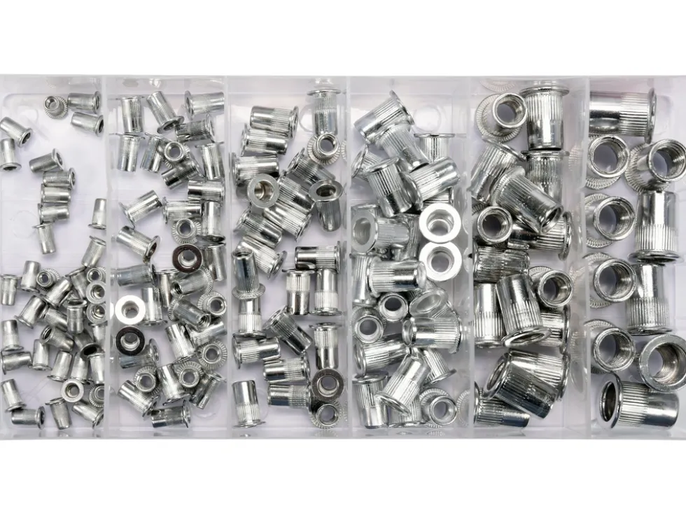 ZESTAW NITONAKRĘTEK ALUMINIOWYCH M3- M10, 150SZT
