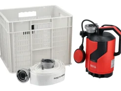 ZESTAW PRZECIWPOWODZIOWY POMPA 750W WĄŻ 10M KOSZ