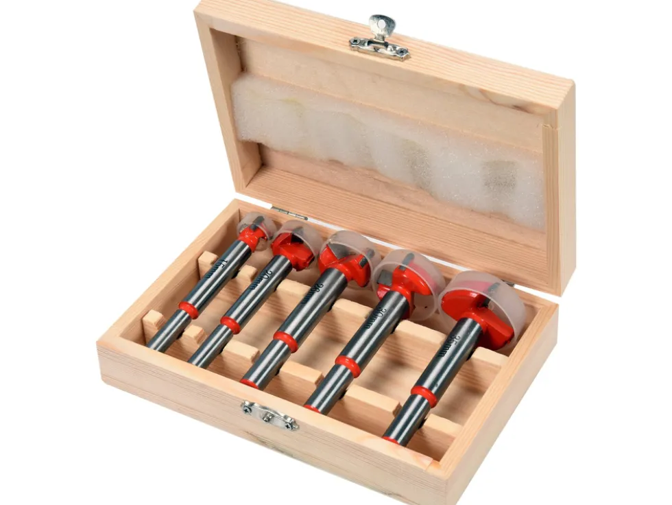 ZESTAW WIERTEŁ DO DREWNA POD ZAWIASY 15-35MM 5SZT.