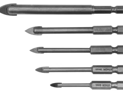 ZESTAW WIERTEŁ DO SZKŁA I CERAMIKI 5SZT. 4-10MM HEX
