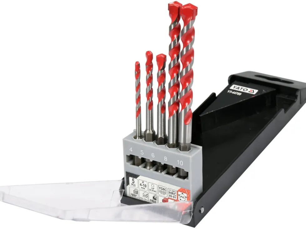ZESTAW WIERTEŁ UNIWERSALNYCH 5SZT. 4-10MM HEX