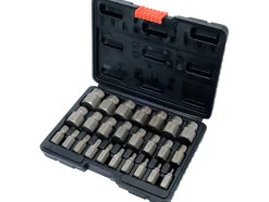 ZESTAW WYKRĘTAKÓW DO USZKODZONYCH ŚRUB WEWNĘTRZNYCH HEX, TORX, SPLINE ZAWIERA 25 ELEMENTÓW