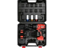 ZESTAW YATO 18V: KLUCZ UDAROWY 1/2'' 700 NM, NASADKI - DWA AKUMULATORY 3AH